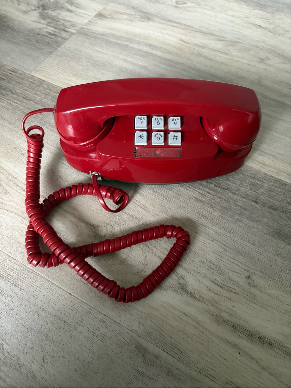Vintage Red Western Electric Princess Push Button Telephone
